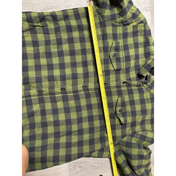 Dickies Work Shirt Jacket Green Plaid Flannel Sherpa Lined Button Down 4 Pockets - Picture 5 of 9